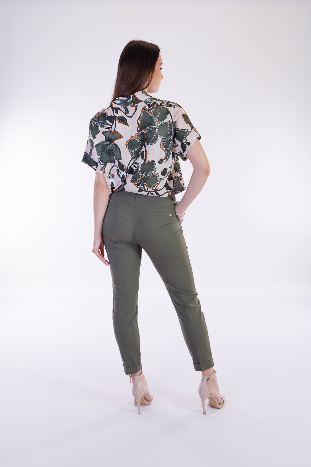 Pantalone viscosa risvolto