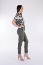 Pantalone viscosa risvolto