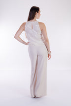 Top collana e paillettes