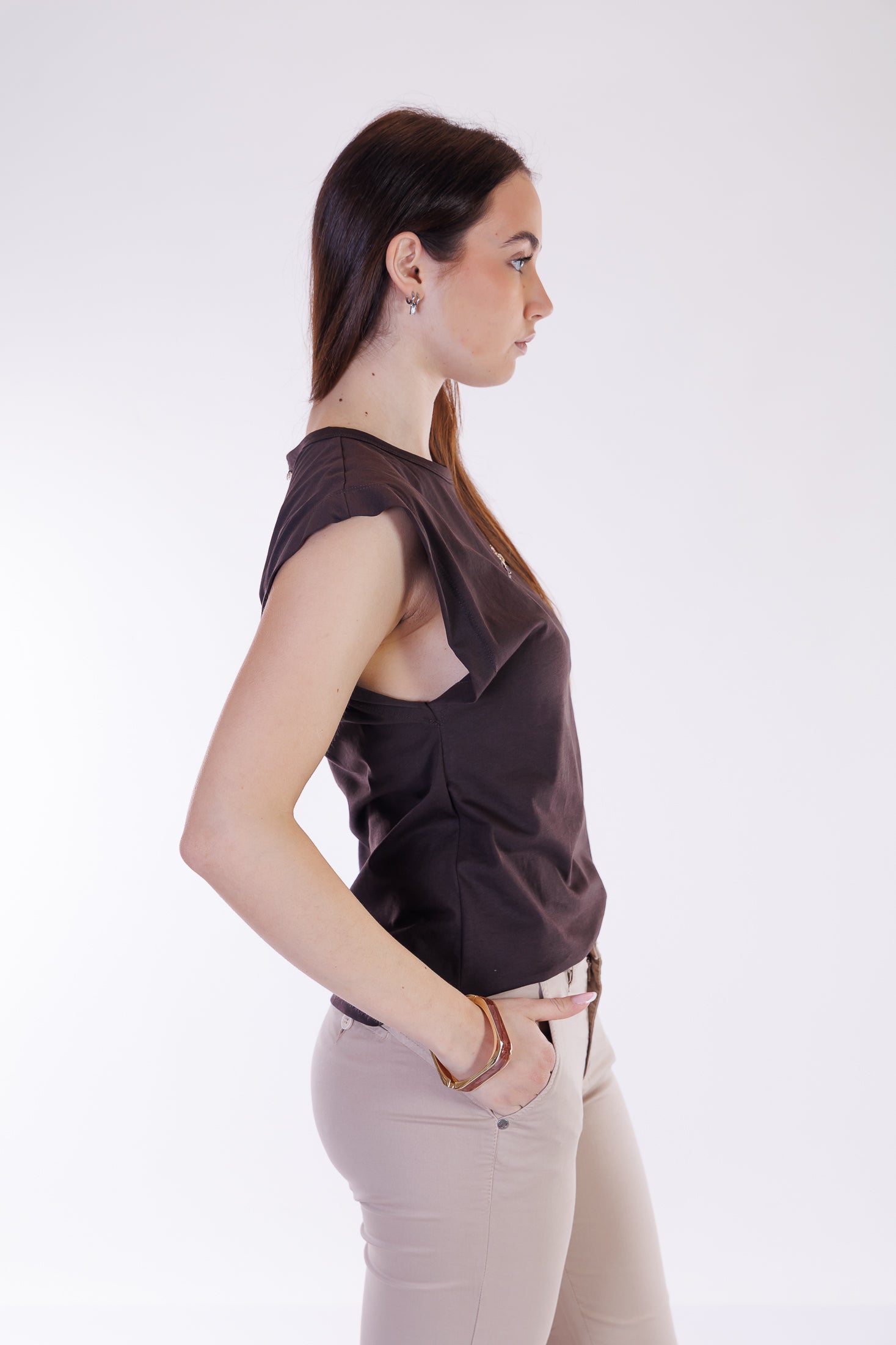 T-shirt scritta e charms