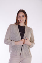 Cardigan misto lino