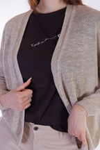 Cardigan misto lino