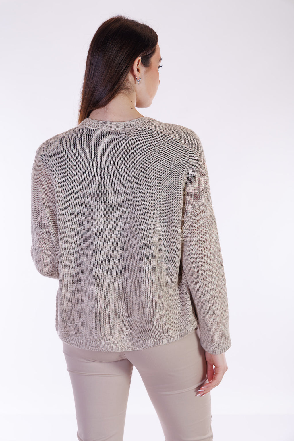 Cardigan misto lino