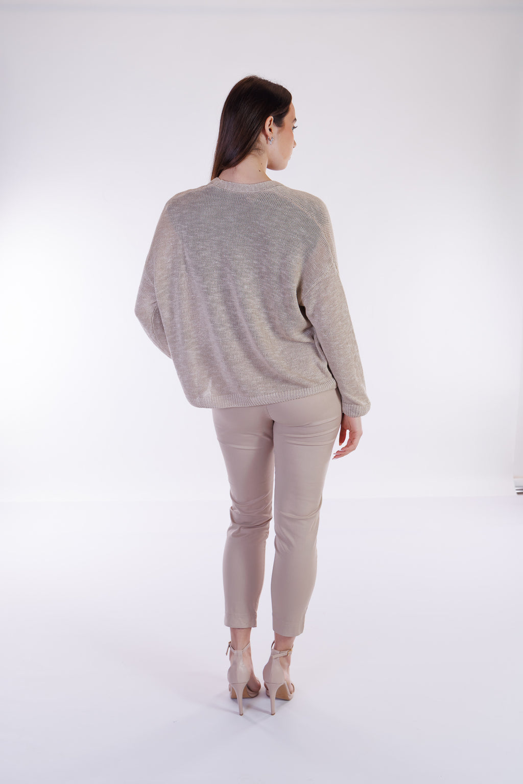 Cardigan misto lino