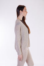 Cardigan misto lino