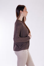 Cardigan misto lino