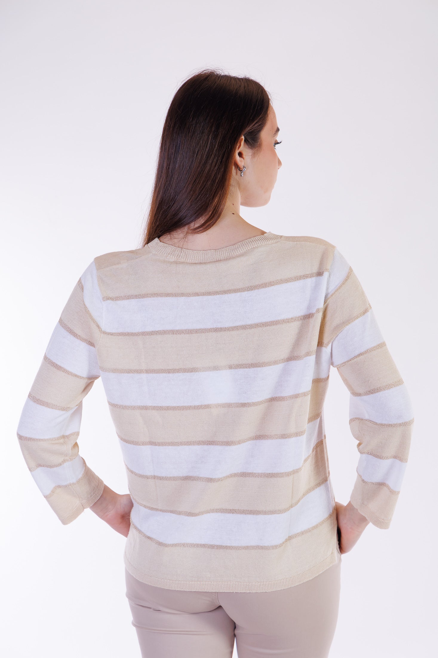 Maglia righe lino