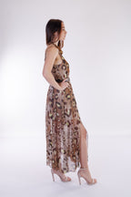 Abito tagli misto seta