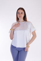 T-shirt perline maniche