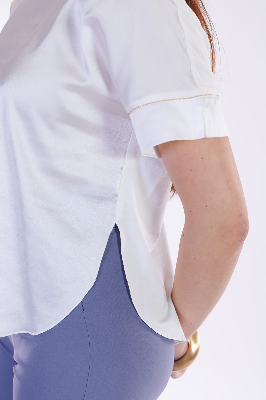 T-shirt perline maniche