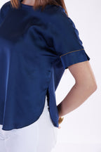 T-shirt perline maniche