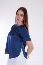 T-shirt perline maniche