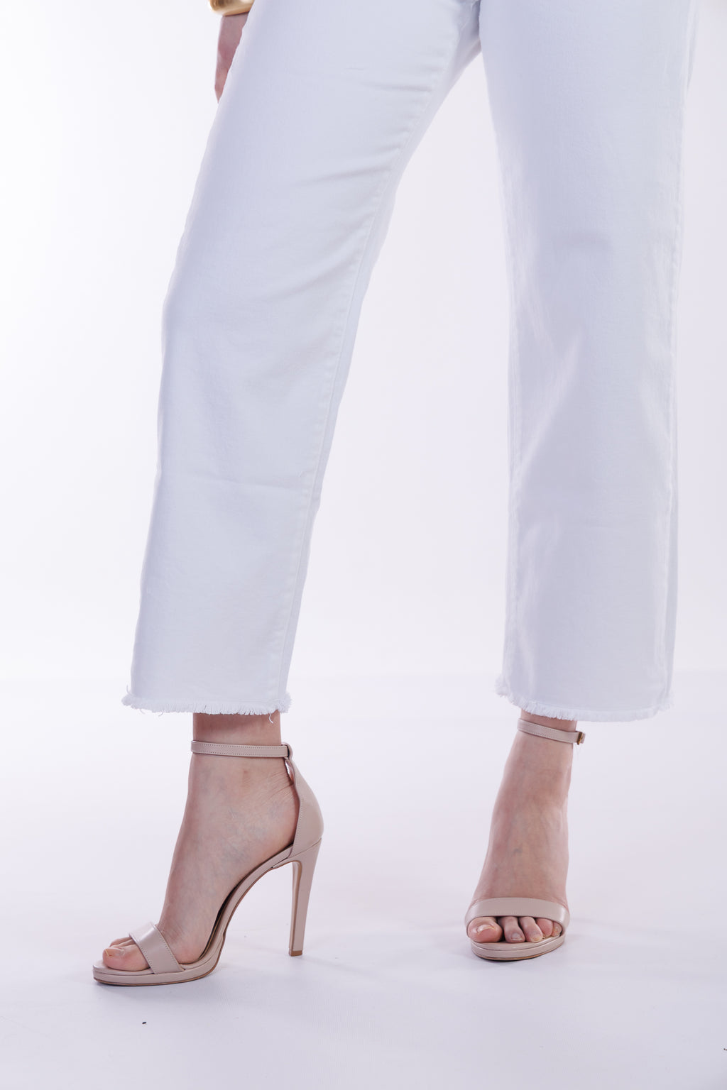 Jeans cropped frangette