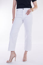Jeans cropped frangette