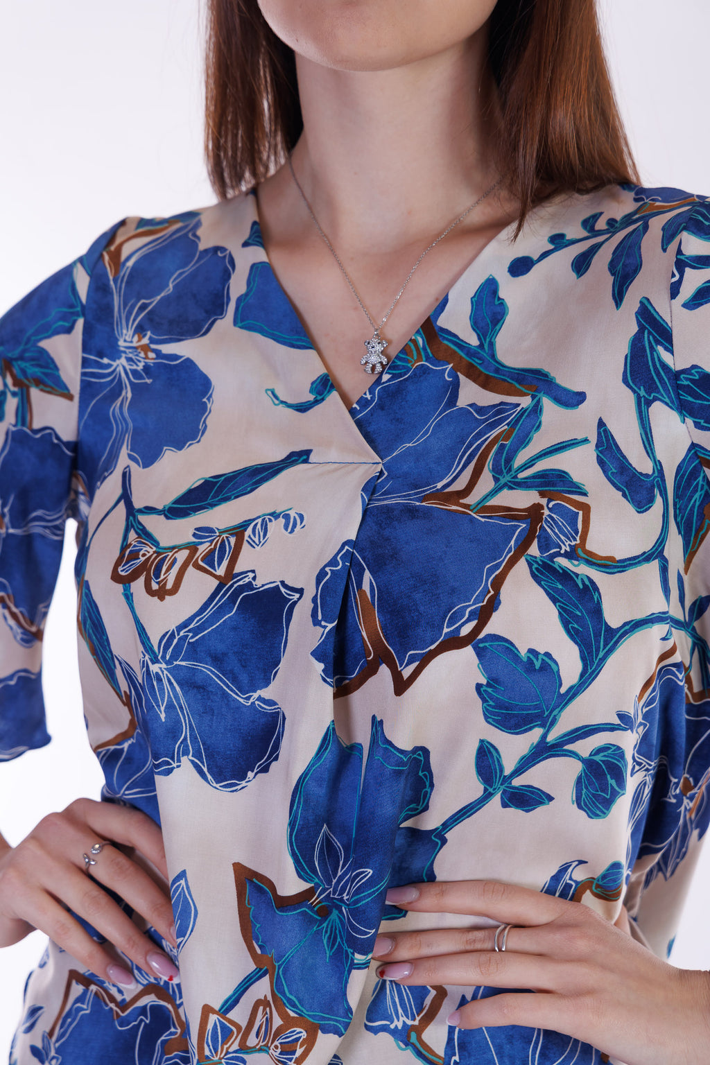 Blusa floreale viscosa