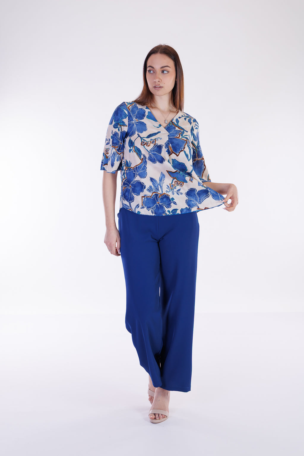 Blusa floreale viscosa