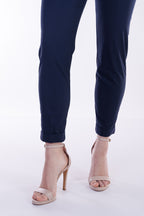 Pantalone viscosa risvolto