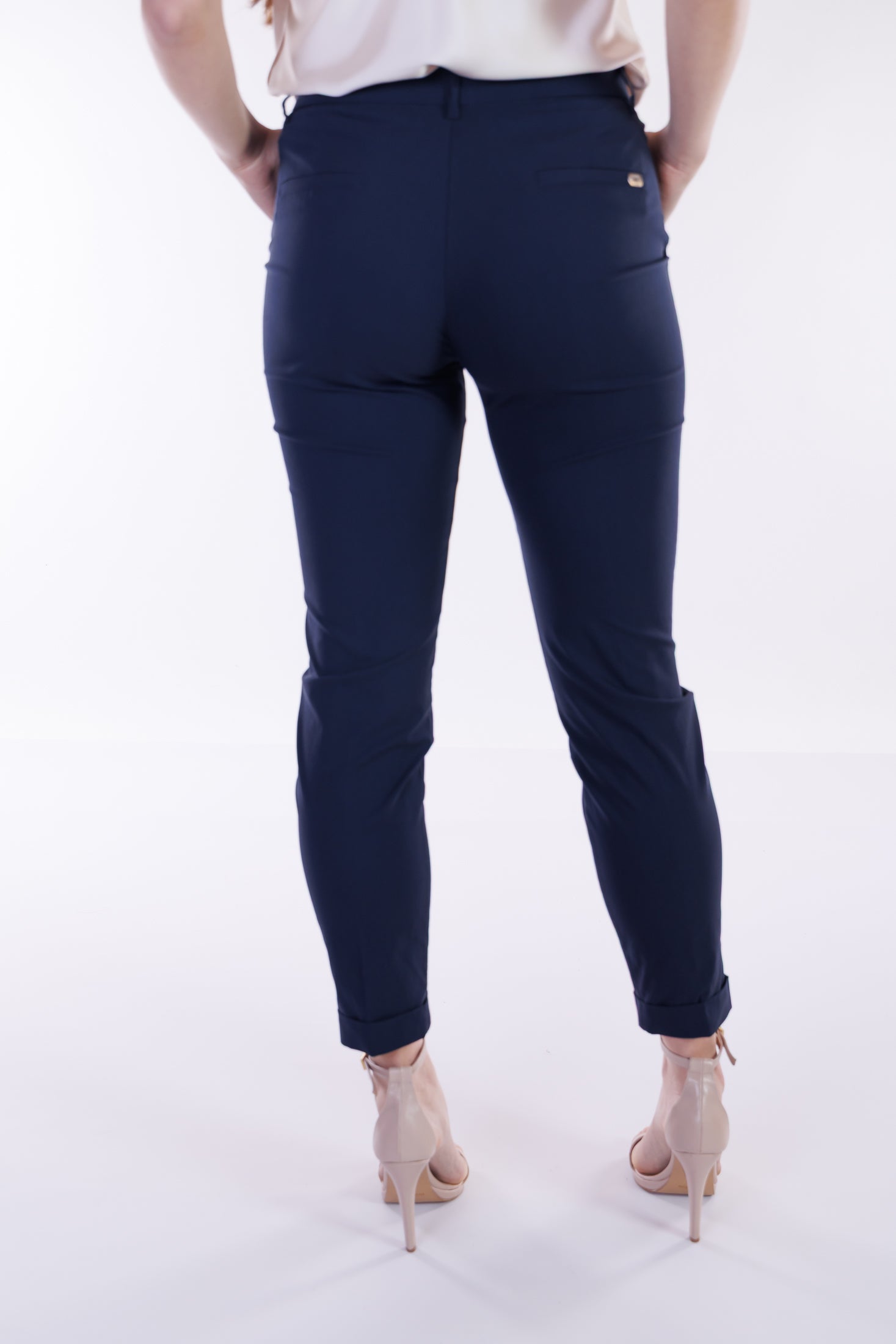 Pantalone viscosa risvolto