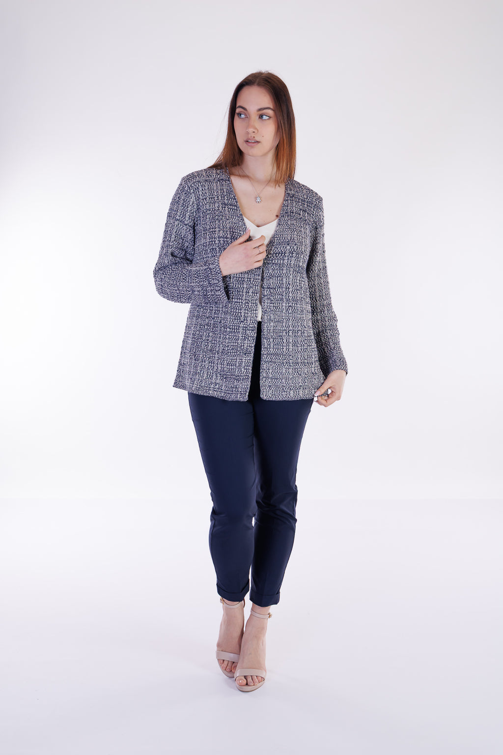 Giacca tweed lunga