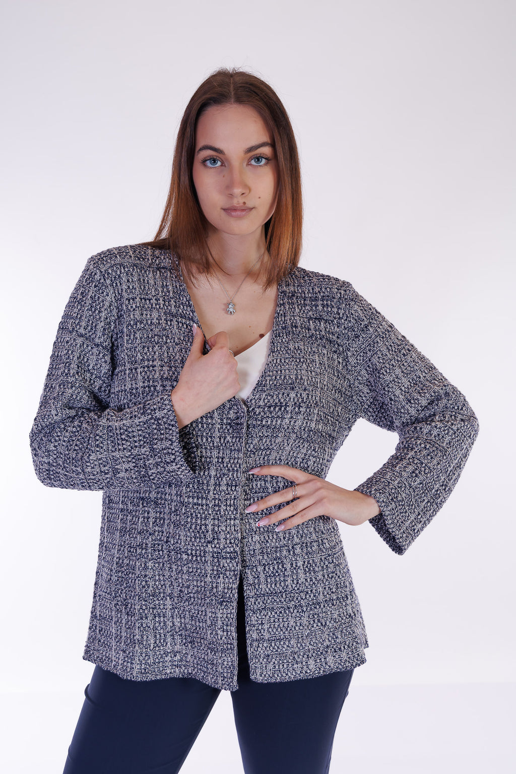 Giacca tweed lunga