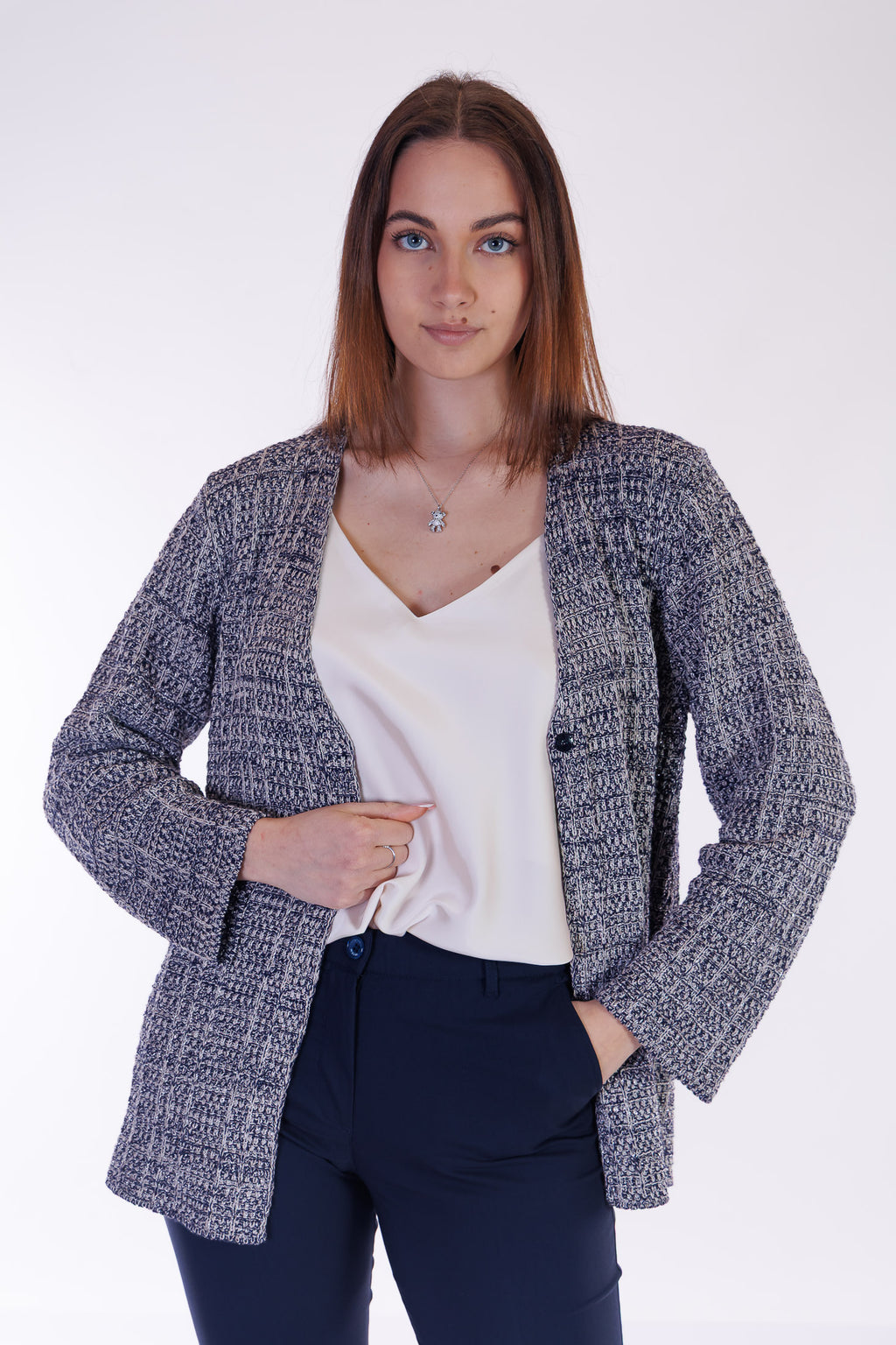 Giacca tweed lunga