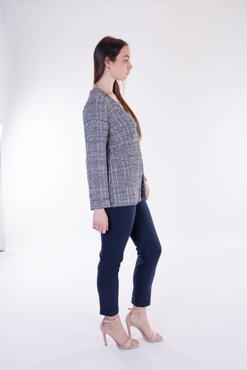 Giacca tweed lunga