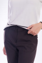 Pantalone slim risvolto