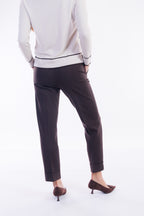Pantalone slim risvolto