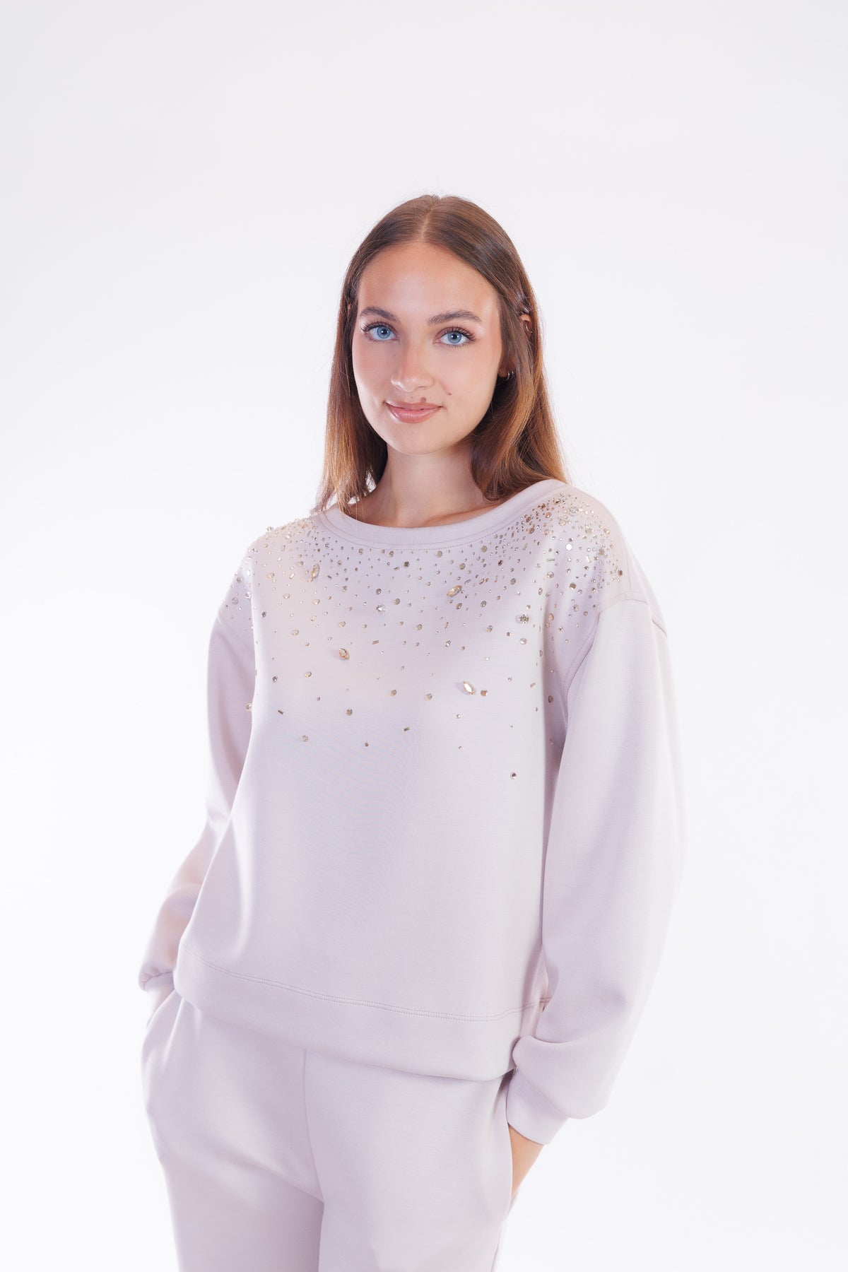 Felpa con strass