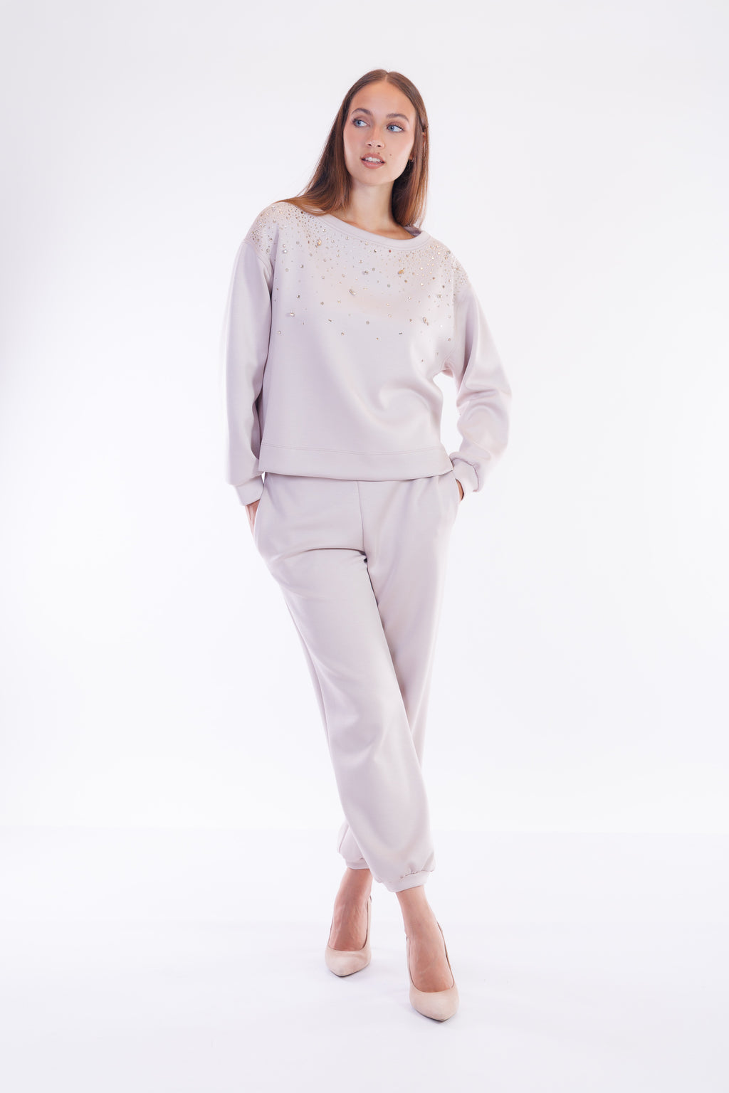 Pantalone felpa polsino