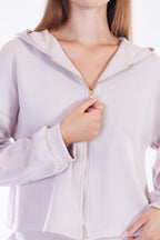 Felpa zip strass