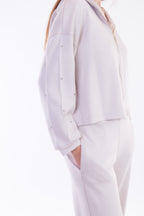 Felpa zip strass