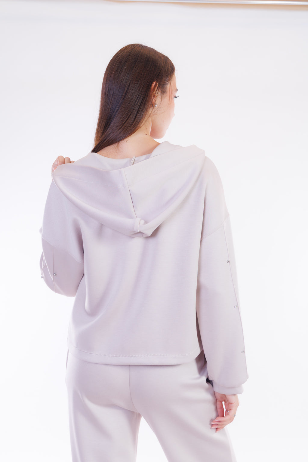 Felpa zip strass