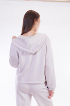 Felpa zip strass
