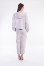 Felpa zip strass