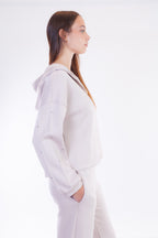 Felpa zip strass