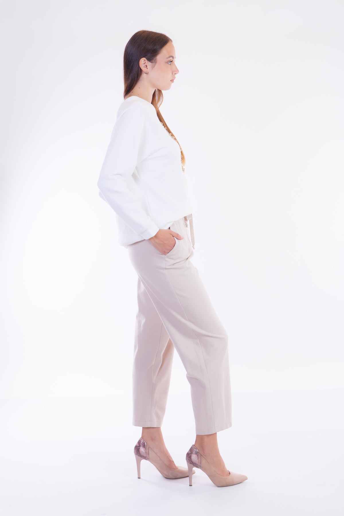Pantalone coulisse lurex