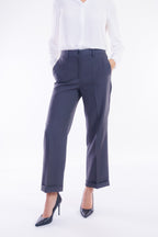 Pantalone ampio risvolto