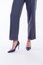 Pantalone ampio risvolto
