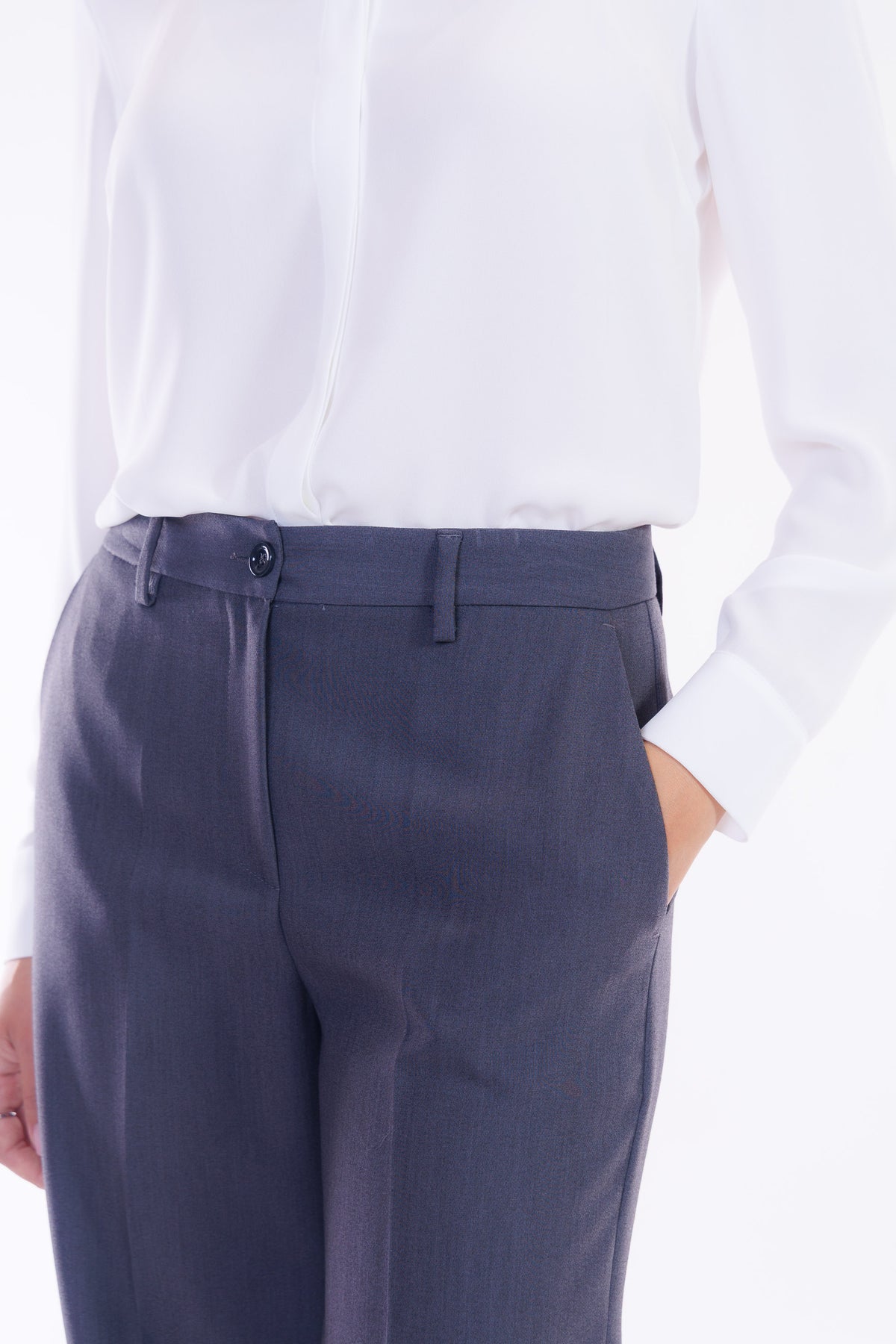 Pantalone ampio risvolto