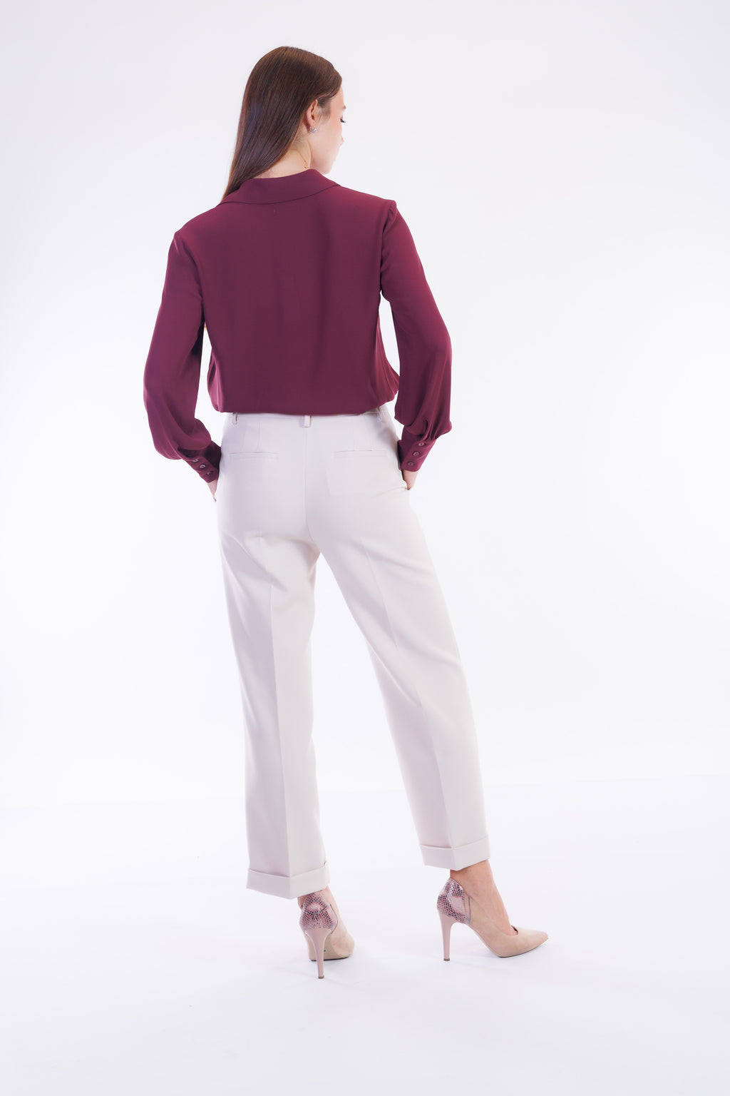 Pantalone ampio risvolto