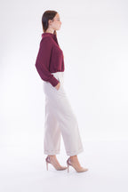 Pantalone ampio risvolto