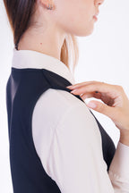 Gilet 1 bottone crepe