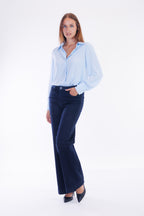 Jeans palazzo denim scuro