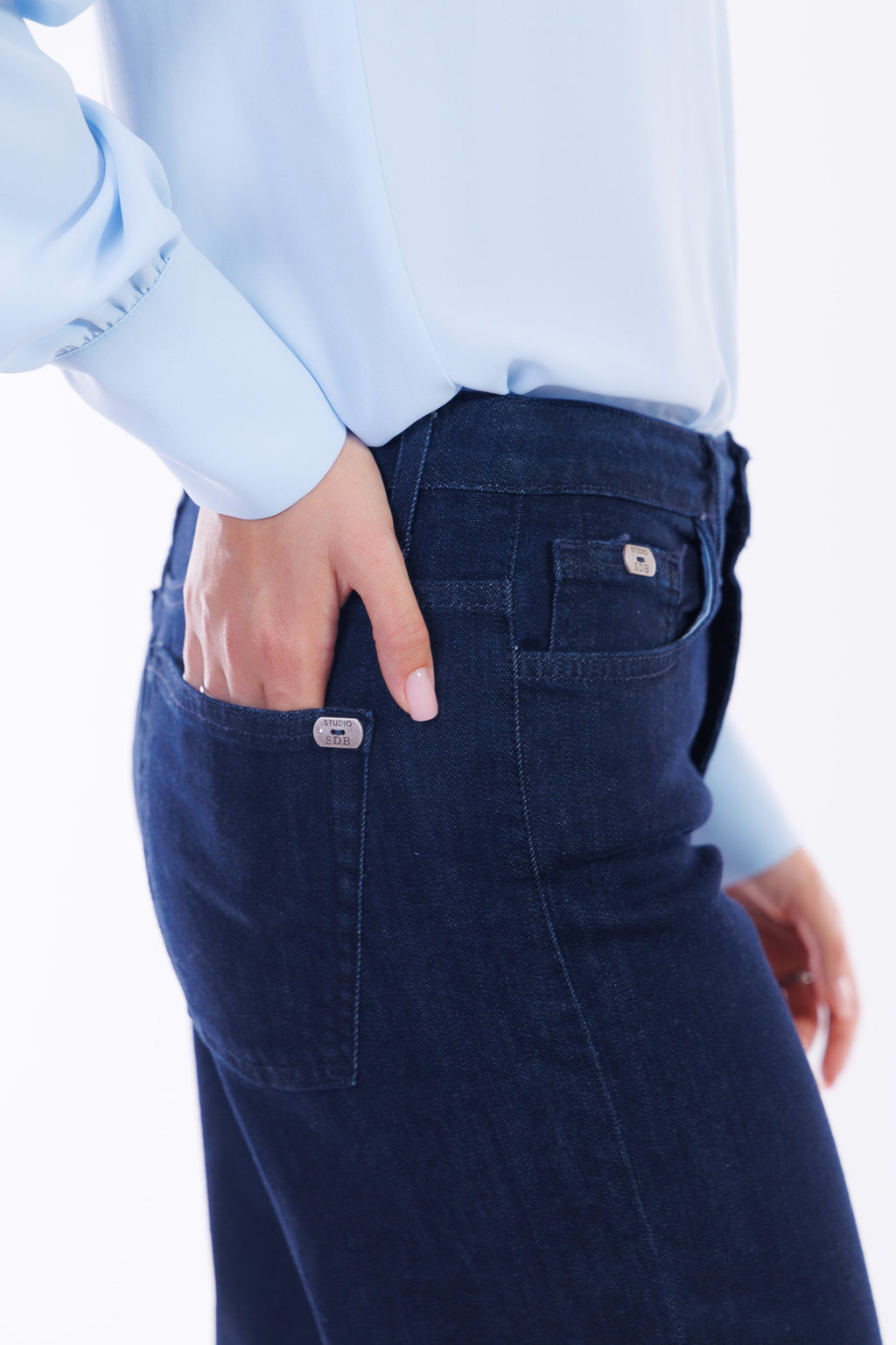 Jeans palazzo denim scuro