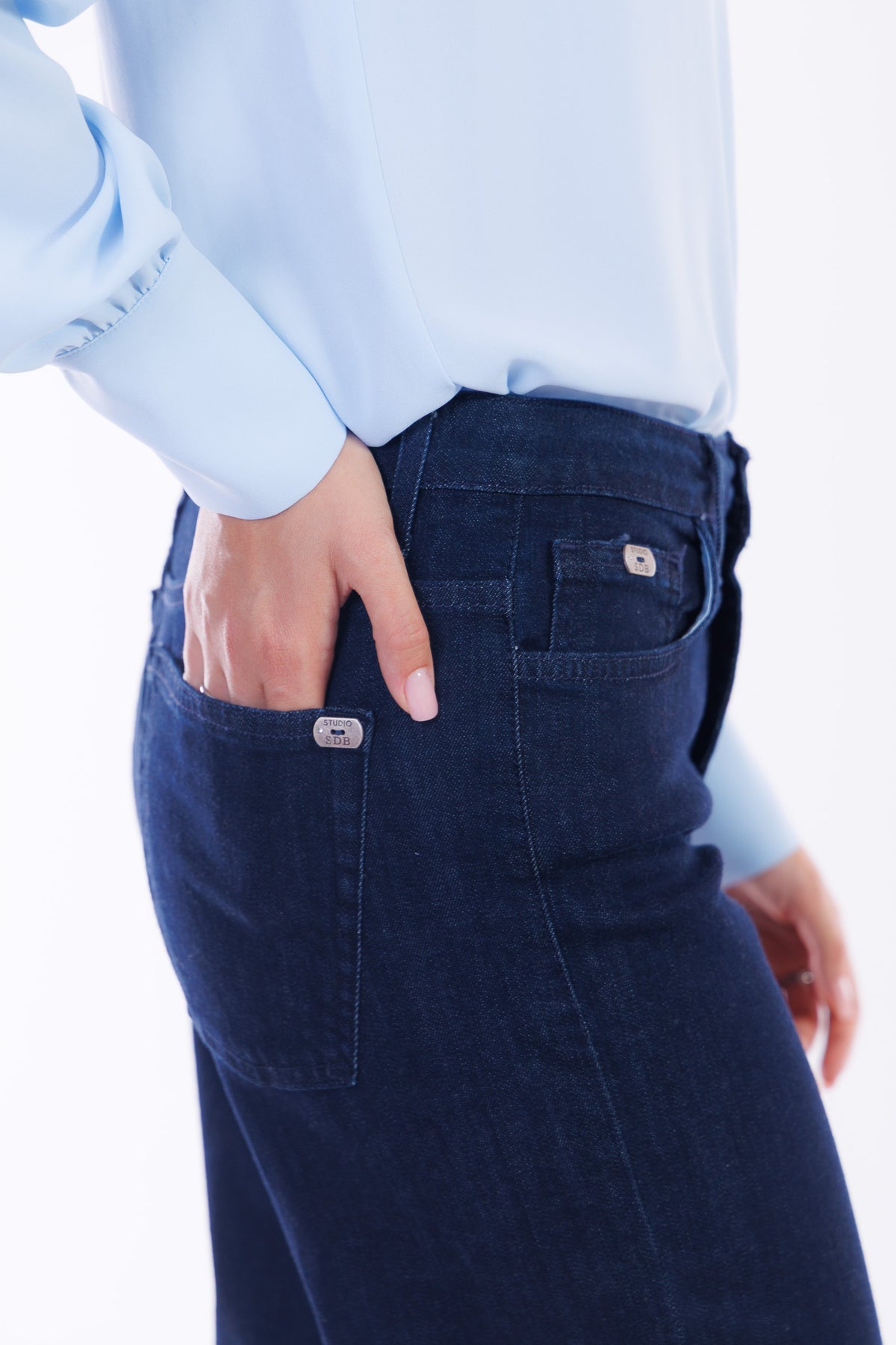 Jeans palazzo denim scuro