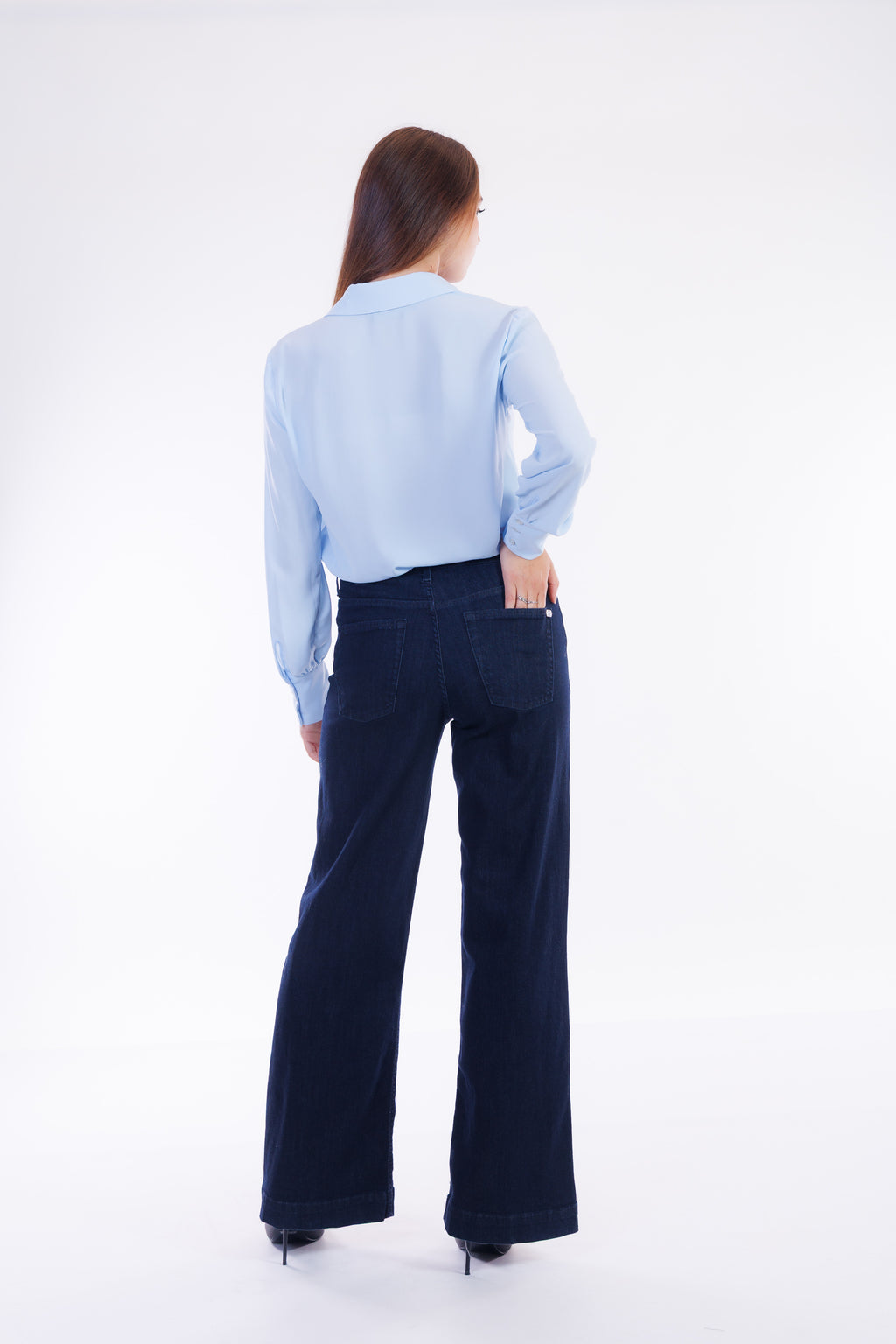 Jeans palazzo denim scuro