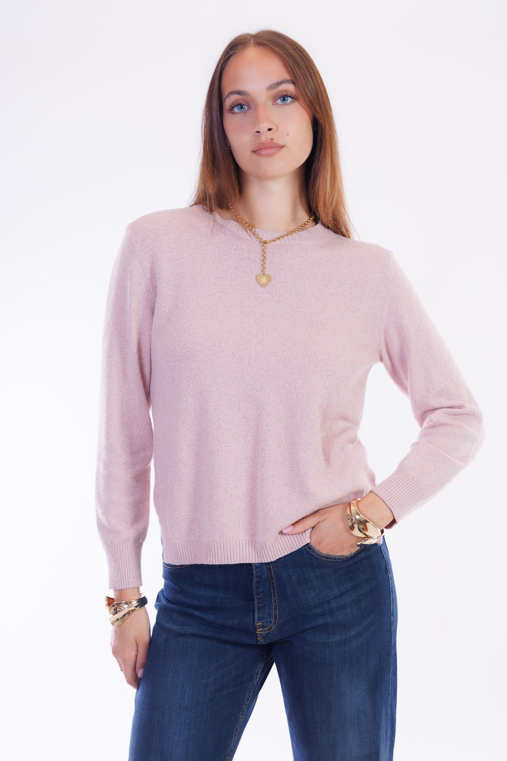 Maglia girocollo lurex