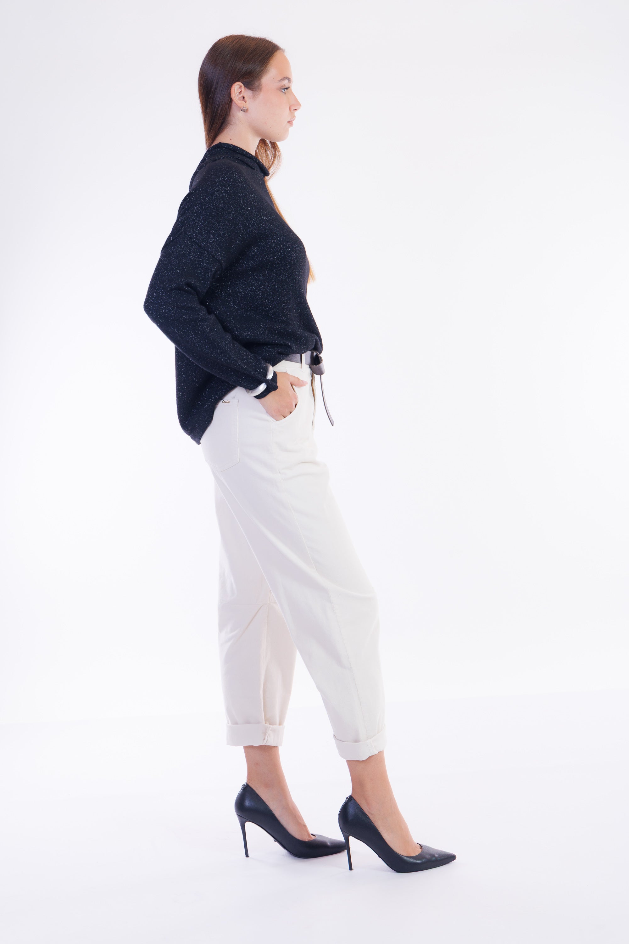 Pantalone balloon velluto