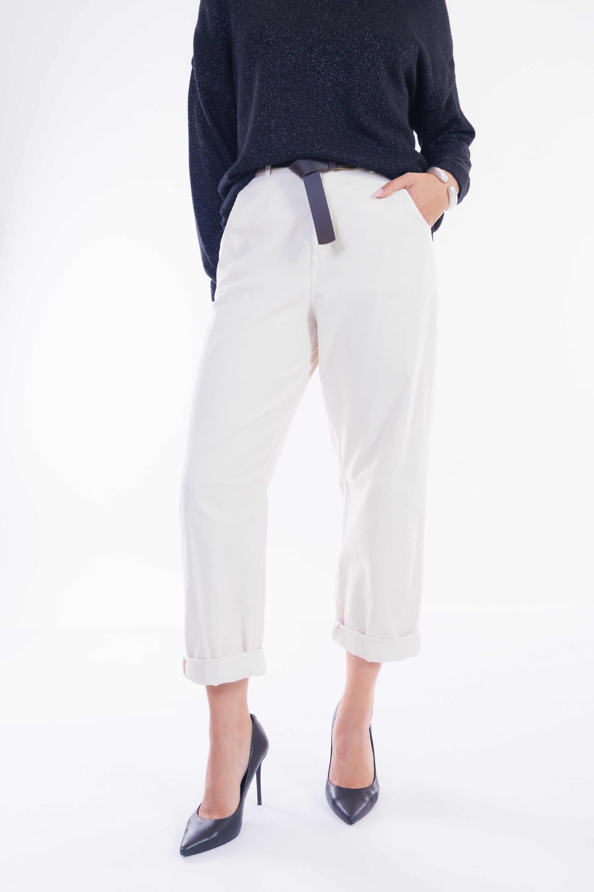 Pantalone balloon velluto